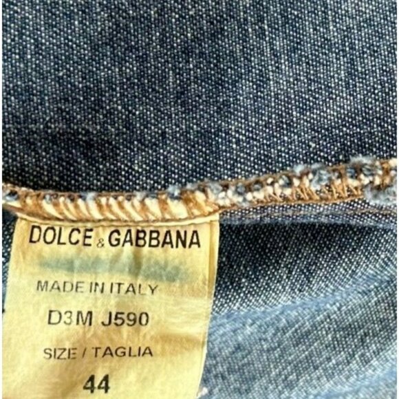 Dolce & Gabbana Women's Denim Jacket IT 44 US M Made in Italy DG Logo Detail - Picture 11 of 14